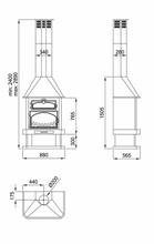 Load image into Gallery viewer, Ebro صوبة حطب مع فرن