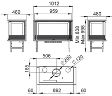 Load image into Gallery viewer, Paris 90-3C صوبة حطب 3 وجوه